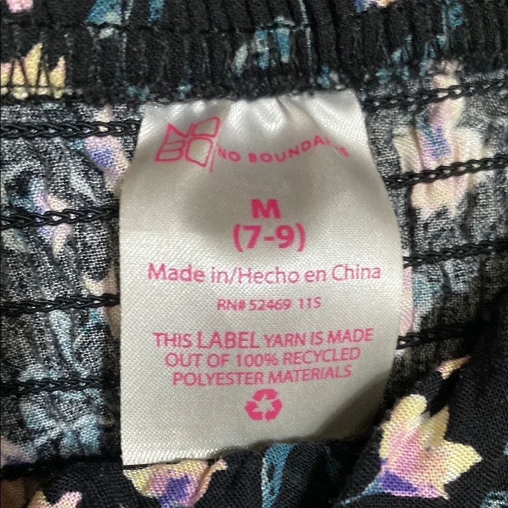 Floral Midi Dress with Smocking & Crisscross Back Size 7/9 Summer Stretch